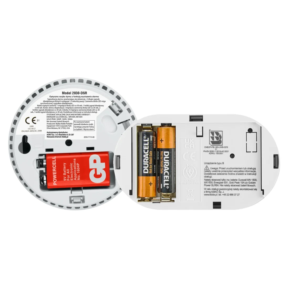 Zestaw 2 czujek: czadu i dymu