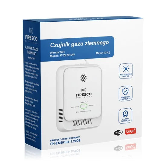 Czujnik gazu ziemnego z funkcją komunikacji JT-ZL2010W