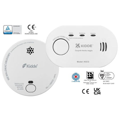 Zestaw 2 czujek: czadu i dymu