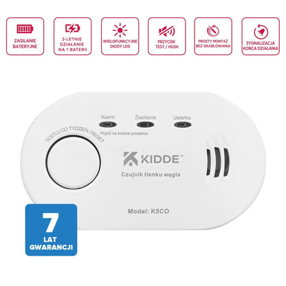 Zestaw 2 czujek: czadu i dymu